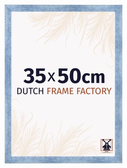 Fotolijst 35x50 cm - MDF - Helder Blauw Geveegd - Praag