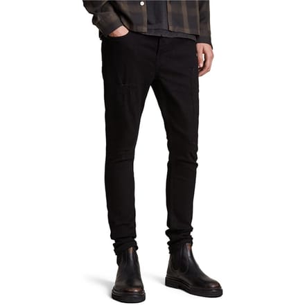 AllSaints Cigarette Damaged Black Größe: W28 | Slim Jeans Outlet | Herren | Schwarz