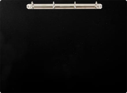 Magnetisch klembord A3 incl. ringband (liggend) - Zwart