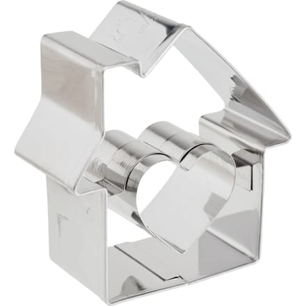 Koekjesvorm Huisje met Hart - 6 cm
