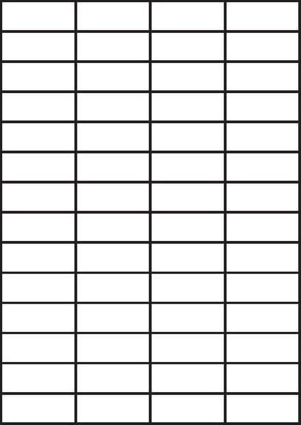 A4 etiketten 52,5 x 21,2 mm wit (100 vel)