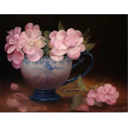 5D Diamond Painting Bloem en Cup Kruissteek Borduurbloem 20X30CM gray