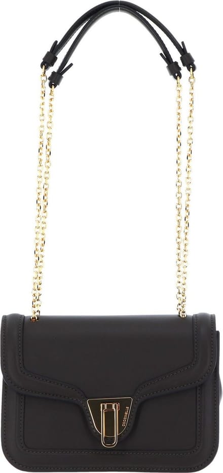 COCCINELLE Leren Schoudertas Avondtas Marvin Twist Handbag Bark Bruine