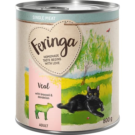 Feringa Single Meat Menu 6 x 800 g - Kalf met broccoli & paardenbloem