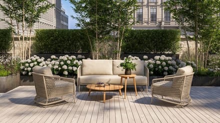 4 Seasons Outdoor Puccini loungestoel - latte
