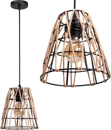 Toolight App1318-1Cp Hanglamp Bruin 10X19,5X20Cm