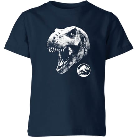 Jurassic Park T Rex Kids' T-Shirt - Navy - 122/128 (7-8 jaar)