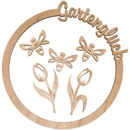 Houten ringenset "Tuin geluk"