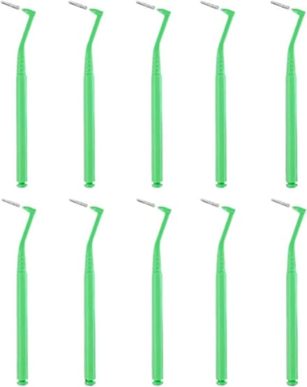 Interdentale Borstels - Tandenstokers - Mondhygiëne - Flexibele Handgreep - 10 Stuks - Groen