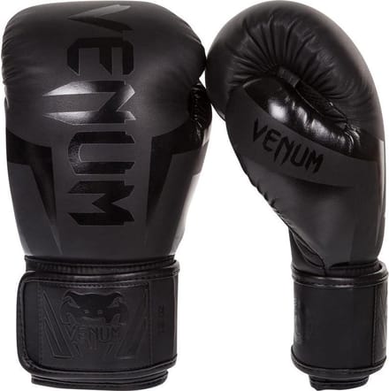 Venum Elite Bokshandschoenen (black/black) - 10 OZ