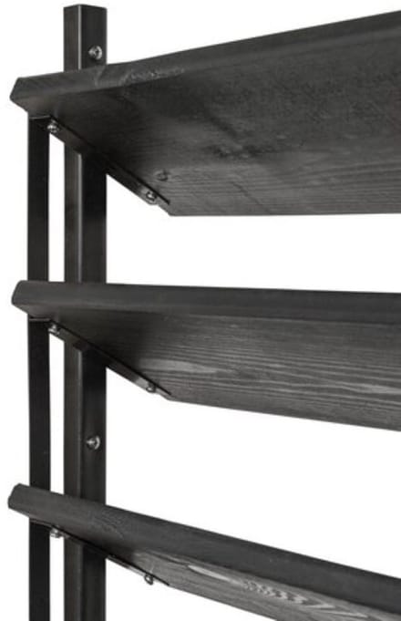 Flex fence draaibare lamellen - 165 cm - zwart RVS - 2 stuks