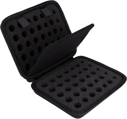 Hard Carrying Case voor DND Dobbelstenen Set - Polyhedrale DND Dobbelstenen Bescherming en Opslag, Zwart