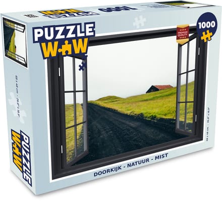 Puzzel Doorkijk - Natuur - Mist - Legpuzzel - Puzzel 1000 stukjes volwassenen