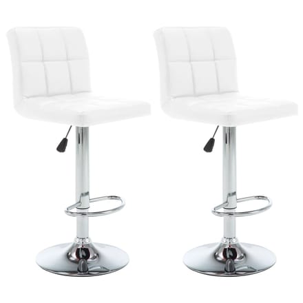 vidaXL - Barstoelen - 2 - st - kunstleer - wit