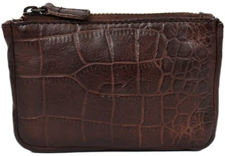 Bear Design Timo Sleuteletui / Ritsportemonnee Croco - Bruin