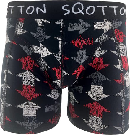 Boxershort - SQOTTON® - Arrow - Zwart - Maat M