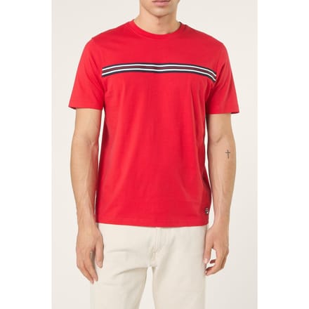 FILA Diecimo Regular Heritage Tape T-shirt True Red Taglia: M | Magliette basic Outlet | Uomo | Rosso