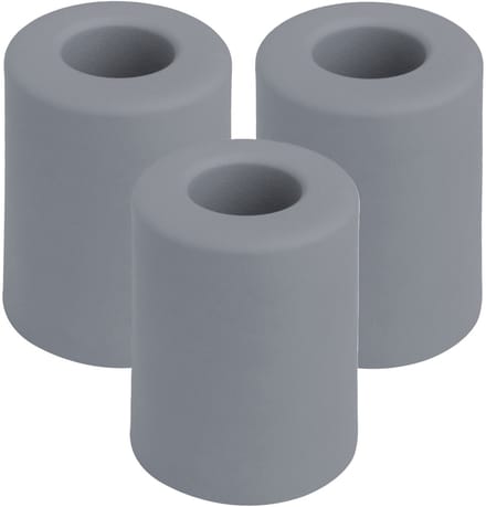 Benson Deurbuffers / deurstoppers rubbers - 3x - grijs - 50 x 35 mm - met schroefbevestiging