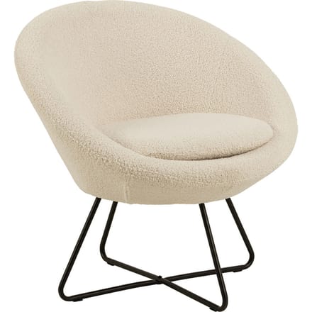 Smuk Fauteuil Lucena Crème Teddy