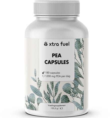 XTRA FUEL PEA-capsules – 180 capsules hooggedoseerd – Gemicroniseerd palmitoylethanolamide - 1200 mg per dag