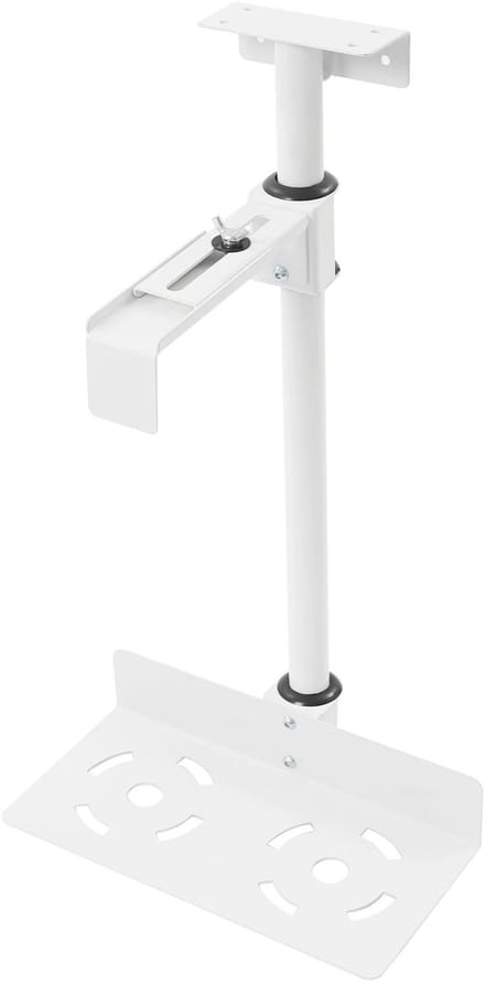 M-Goods - PC Houder Onder Bureau - Verstelbare CPU Beugel - PC Kast Houder - Ruimtebesparend - Wit