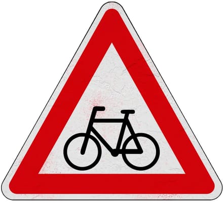 Pas op fietsers bord - J24 | Sign Again materiaal | 40 cm