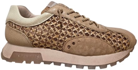 Hispanitas RHV264741 C001 Sneakers Beige Leer en Mesh Dames - Beige - 41