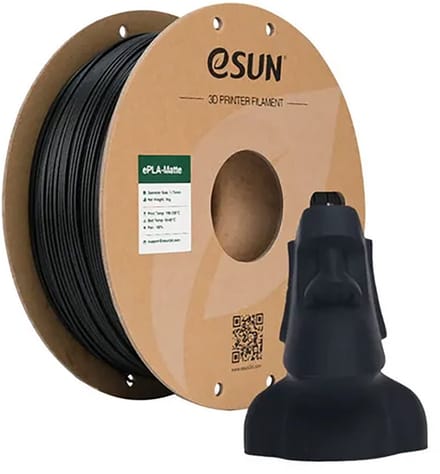 eSun PLA-Matte Diepzwart mat / Deep black 1 kg - 1.75mm - 3D printer filament