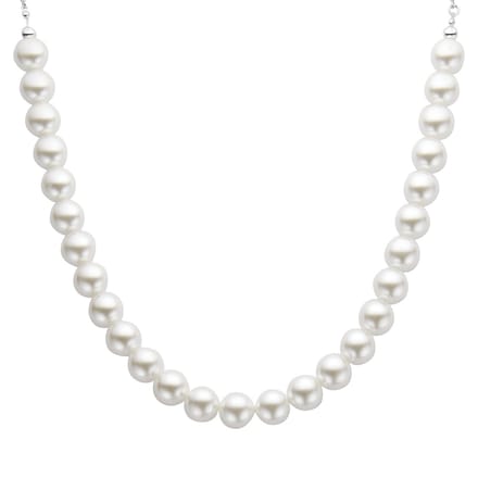 Biba Collier Parels Wit 14mm Zilver
