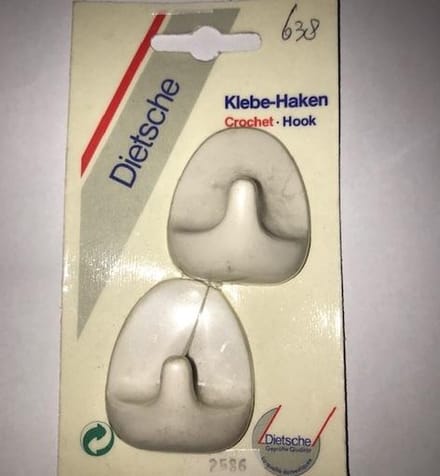 Universele handdoekhaken zelfklevend (setje van 2) wit