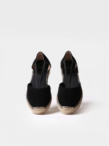 Suède espadrilles voor dames met bandjes | ERLA-A