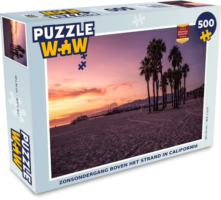 Puzzel Strand - Amerika - Palm - Legpuzzel - Puzzel 500 stukjes