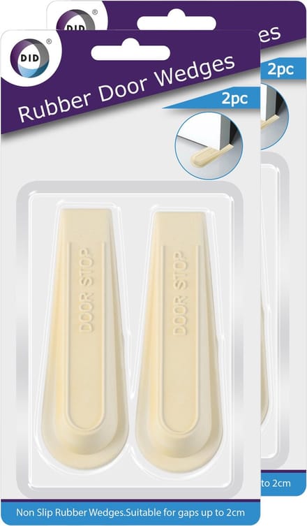 DID deurstoppers/deurwiggen - set van 4x stuks - wit - rubber - deurbuffer