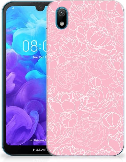 Huawei Y5 (2019) TPU Case White Flowers