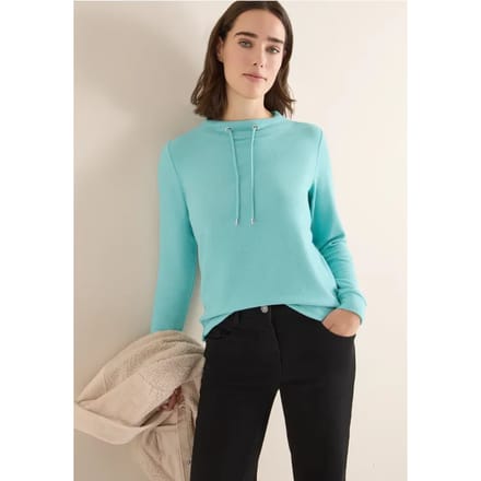 Cosy gemêleerd shirt met lange mouwen