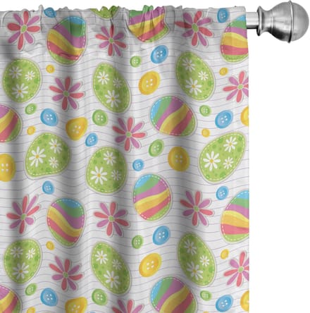 ABAKUHAUS Pasen Gordijnpaneel – Patchwork meerkleurig 2x75x175 cm