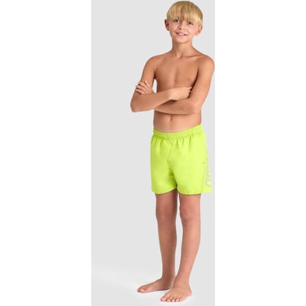 Arena Fundamentals Logo Jr Boxer R Soft Green-neon Blue Maat: 8-9 | Badmode Outlet | kids | Groen