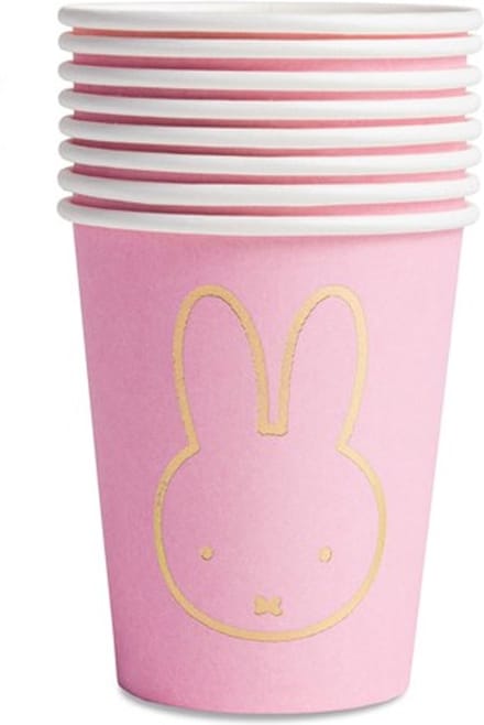 Haza Witbaard Cups Miffy Pink 8 pcs.
