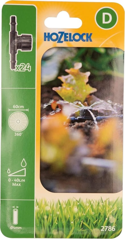 Inline Sprinkler - Druppelsysteem - Gericht Water Geven - Instelbaar Debiet - 30cm Dekking - Meerkleurig