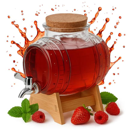 Bimberek Antałek Serie - Glazen Vat - 3L - Met Kran - Decoratieve Dispenser