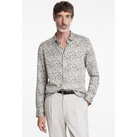 John Varvatos Ross Ls Shirt Grey Mist Größe: S | Casual hemden Outlet | Herren | Grau