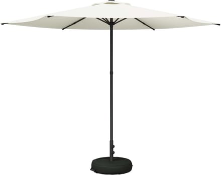 vidaXL - Tuinparasol - met - voet - Rechthoekig - 3 - x - 3 - m - Polyester - Crèmekleurig