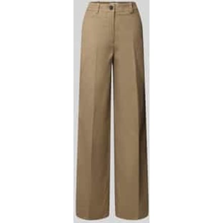 Wide leg broek van een mix van katoen en lyocell