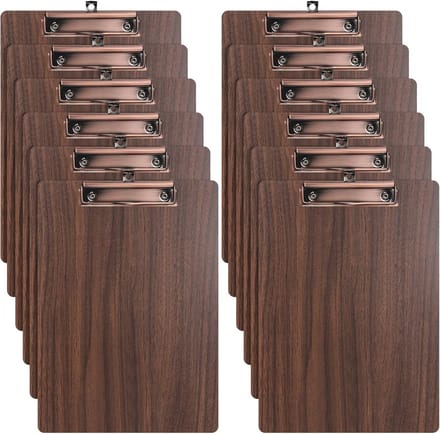 Houten Klembord A4 - Set van 12 Stuks met Metalen Klem