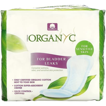 Organyc, Blaascontrolepads, Matig, 20 pads pink