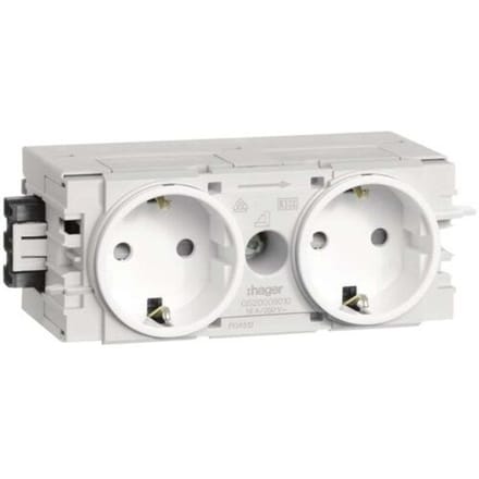 Hager GS20009016 Stopcontact voor Accessoires voor elektroplintsysteem Wit 1 stuk(s)