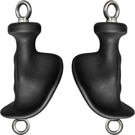 Triceps Touw - Kabel Machine Bevestiging - Bovenlichaam Trainen - Antislip Grip - 500 Gram - Zwart