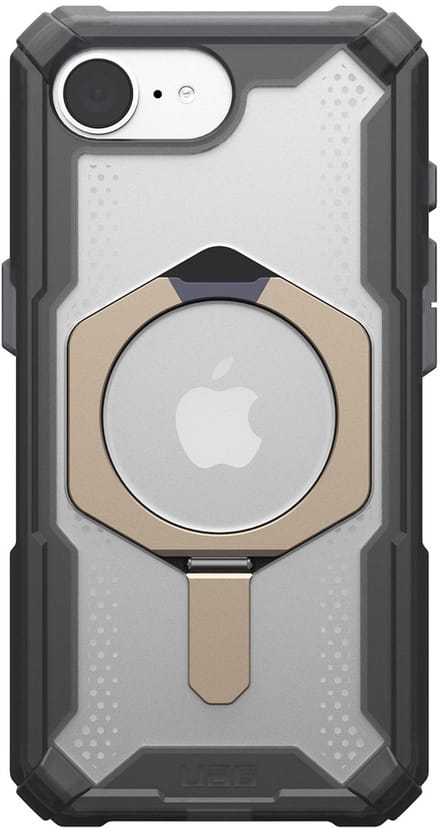 Urban Armor Gear Plasma XTE Outdoor telefoonhoes Apple iPhone 17e, iPhone 16e Transparant, Titaan Inductieve lading, MagSafe compatible, Met standfunctie,