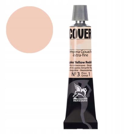 Renesans Cover Tempera Verf 20ml - Napolitaans Geel Roodachtig
