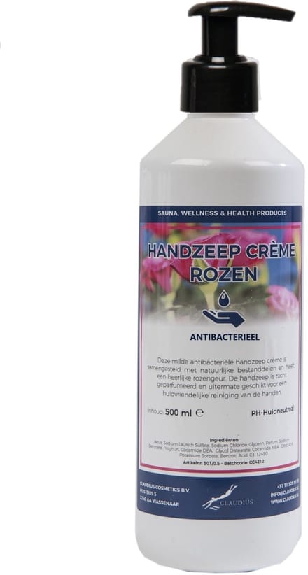 Handzeep Creme Rozen 500 ml - met gratis pompje